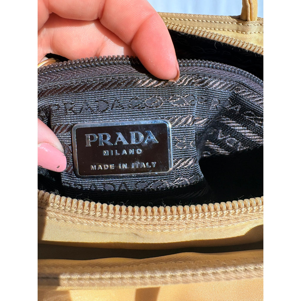 Vintage Prada Yellow Nylon Tessuto Tote