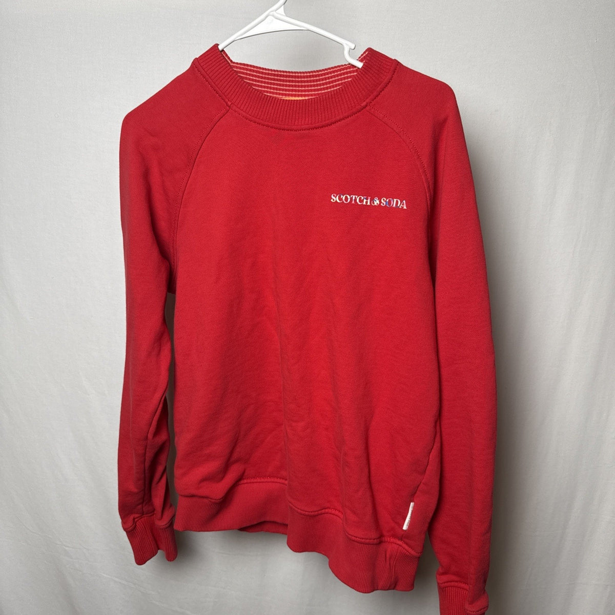 Scotch & Soda Sweater Mens Small Sweatshirt Relaxed Fit Red
