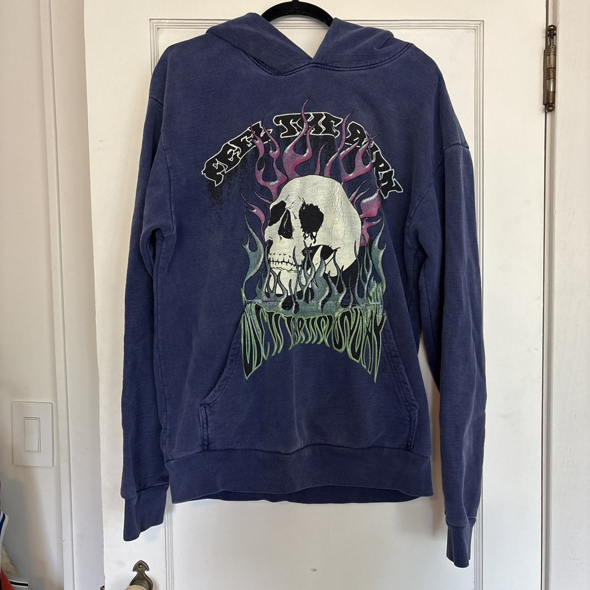 Vintage Blue Diet Starts Monday Hoodie - L - "Feel The Burn"