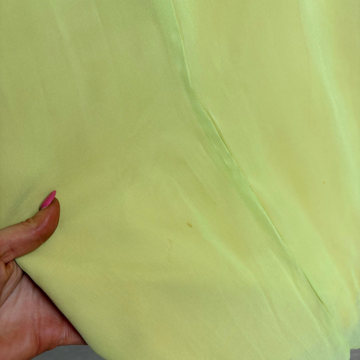 Vintage 60s/70s Chartreuse Peter Pan Collar Maxi Dress w/ Belt