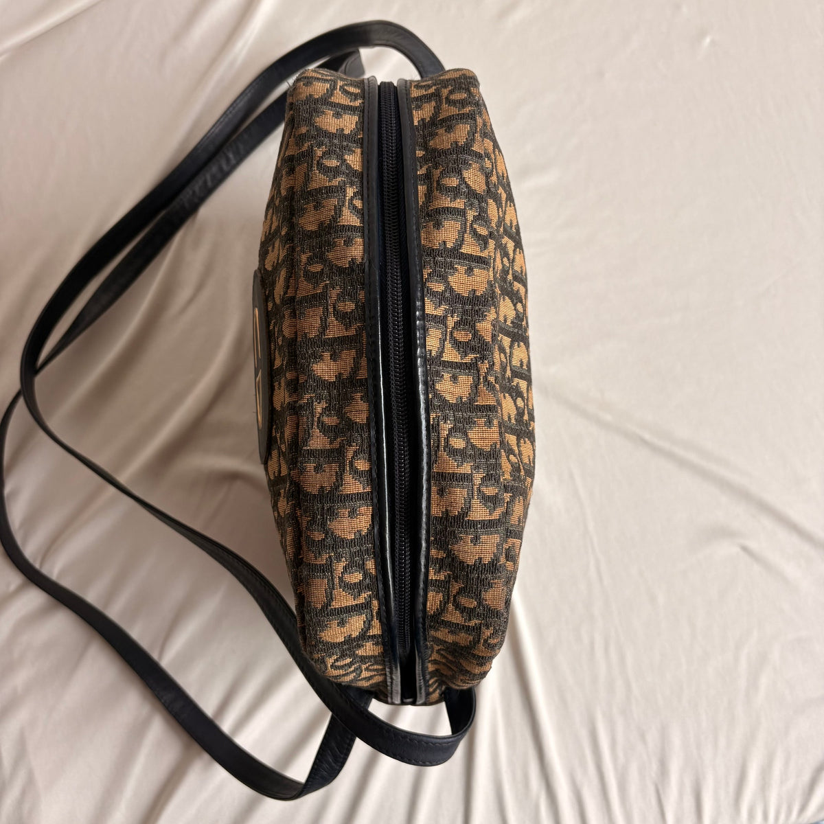 Vintage Christian Dior 70s/80s Oblique Jacquard Trotter Shoulder Bag