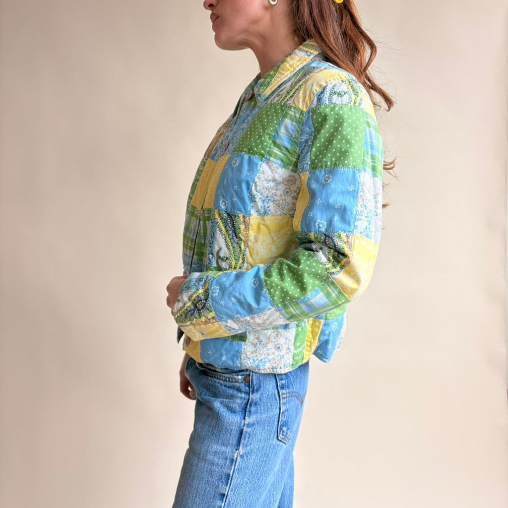 Kate Hill Quilted Reversible Cropped Jacket - Fits Small