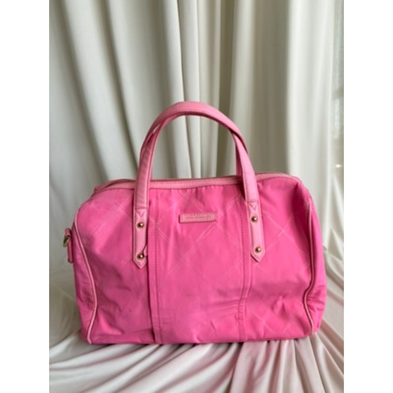 Vera Bradley Preppy Poly Marlo Satchel - Bright Pink, Diamond Quilted