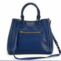 Miu Miu Blue Vitello Leather 2Way Hobo Tote