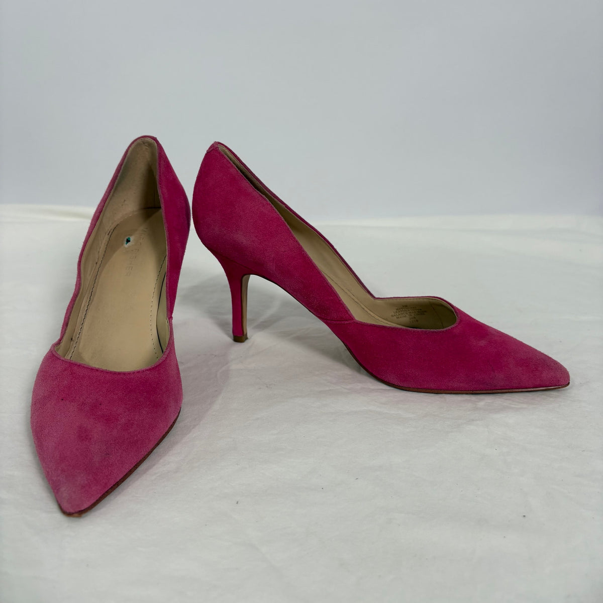 Mark Fisher Bubble Gum Pink Velvet Heels Size 8