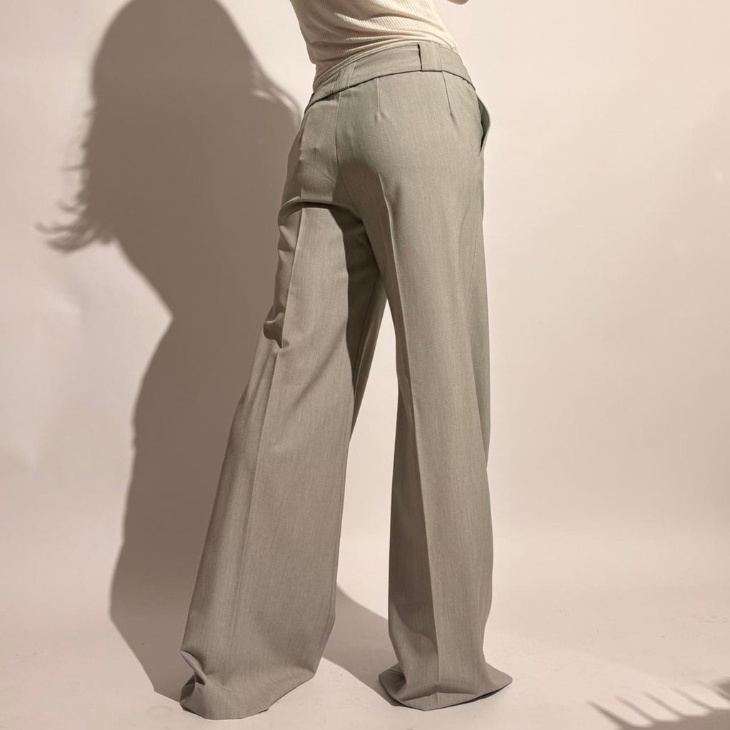 Mac & Jac Light Grey Wide Leg Trousers - NWT, Size 4