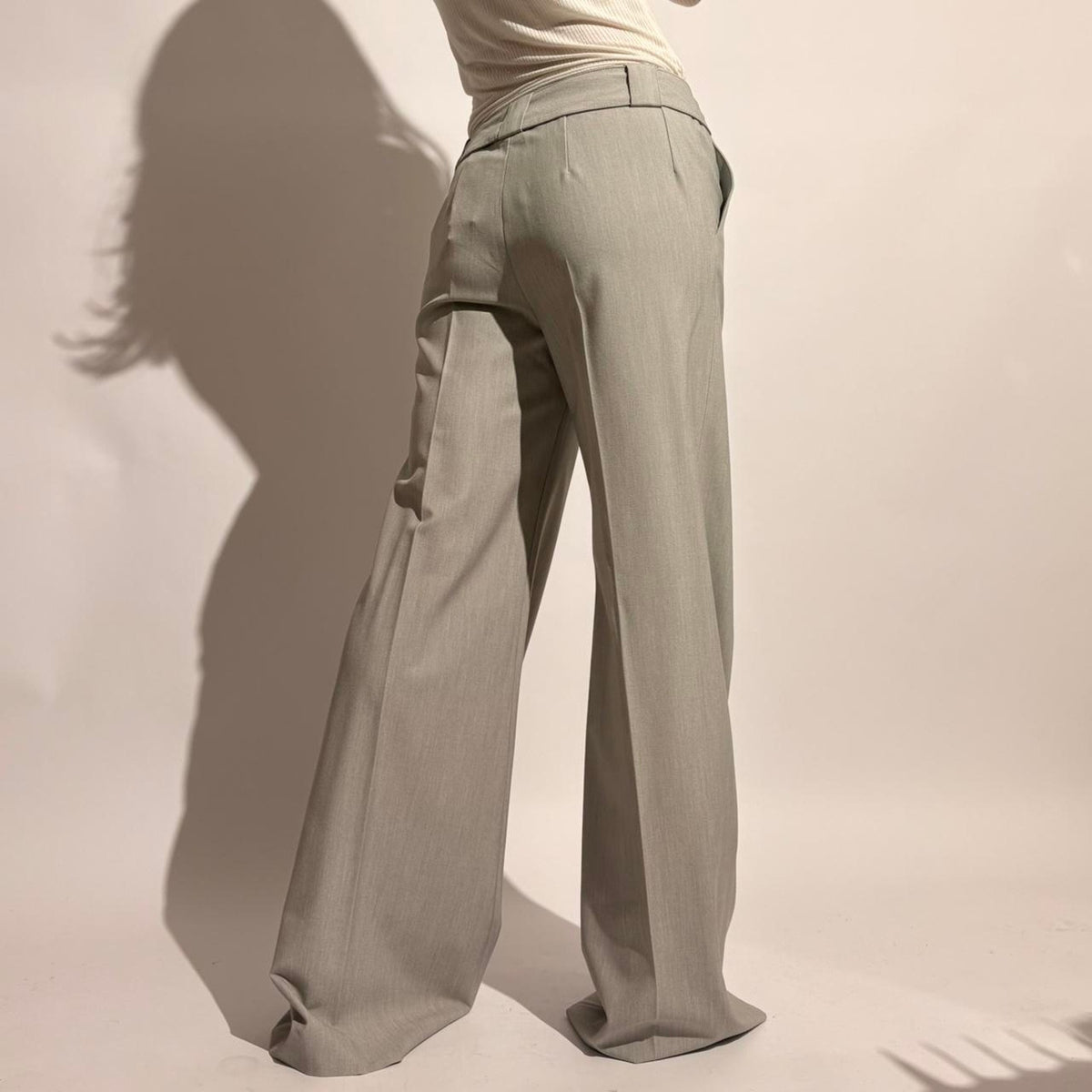 Mac & Jac Light Grey Wide Leg Trousers - NWT, Size 4