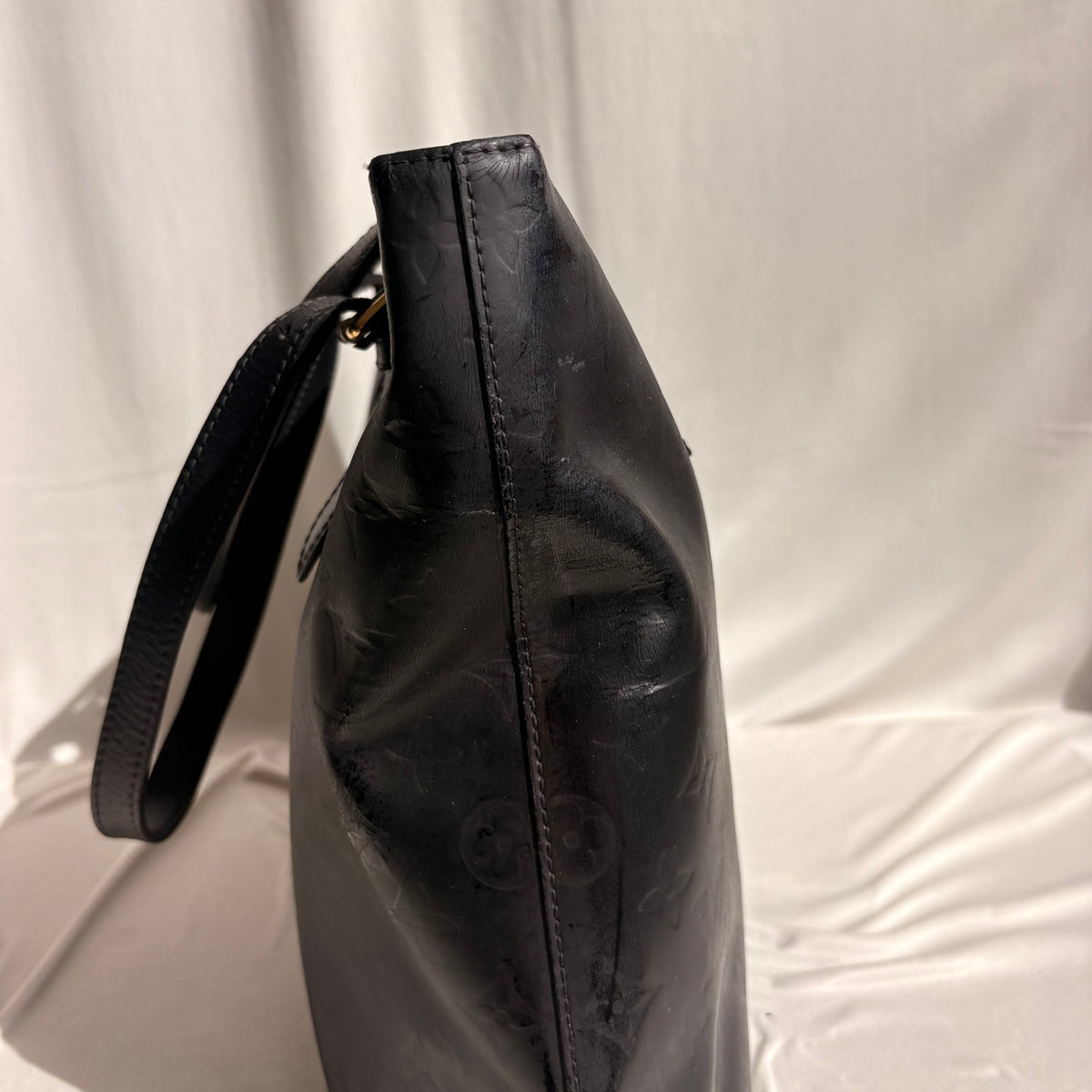 Vintage Louis Vuitton Black Monogram Vernis Houston Tote