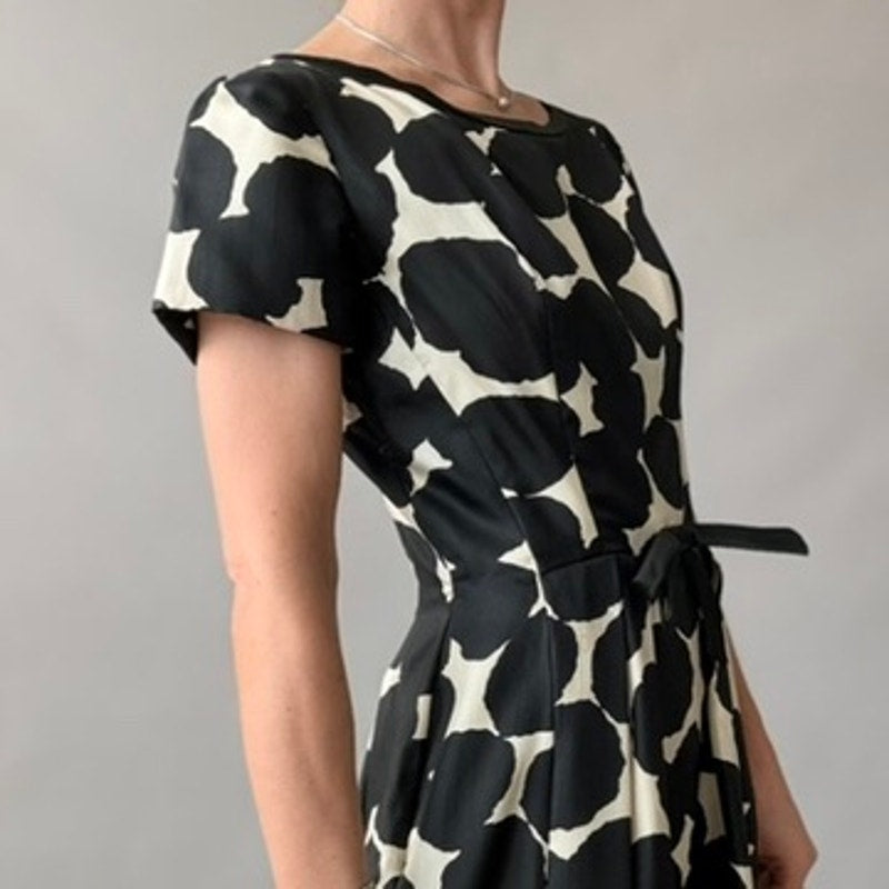 Suzy Perette New York Vintage Silk Polka Dot Cocktail Dress