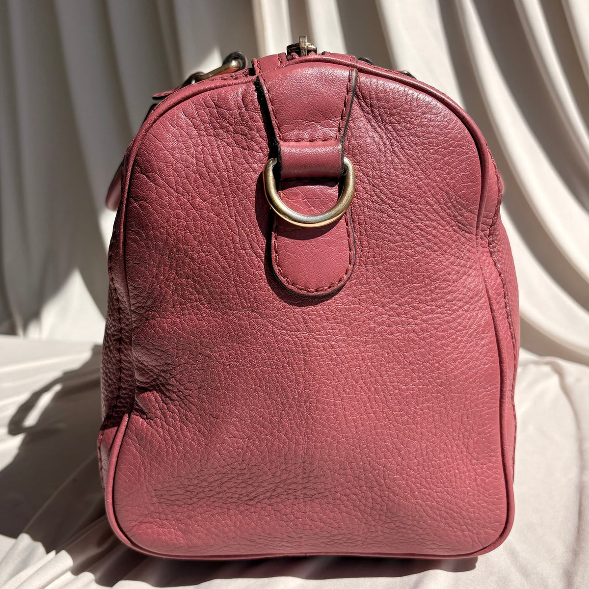 Gucci Web Joy Boston Bag Satchel - Pink Leather, Canvas Web Detail
