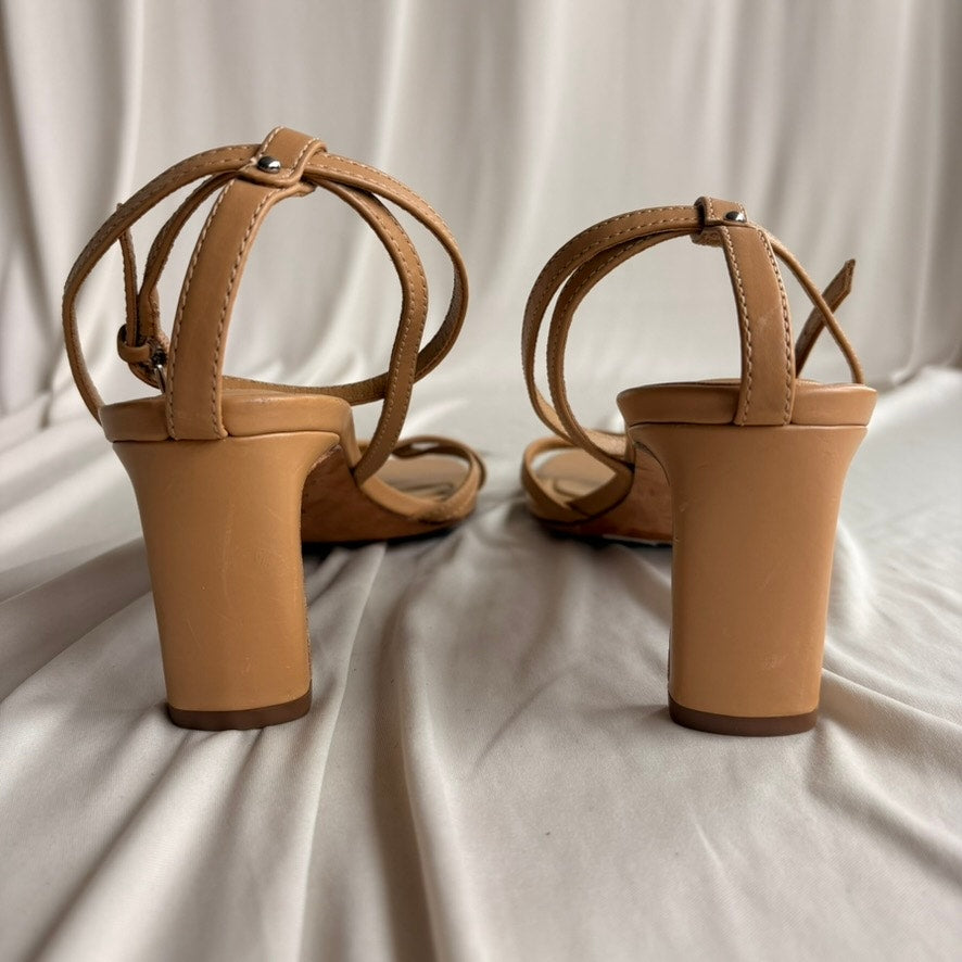 Vince Marilyn Strappy Sandals - Sable Beige Leather, Size 8