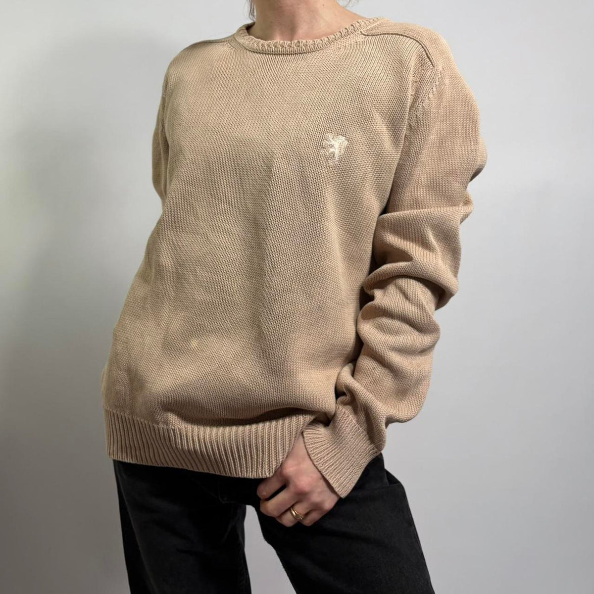 Pringle of Scotland Cotton Jumper - Tan, Size Medium