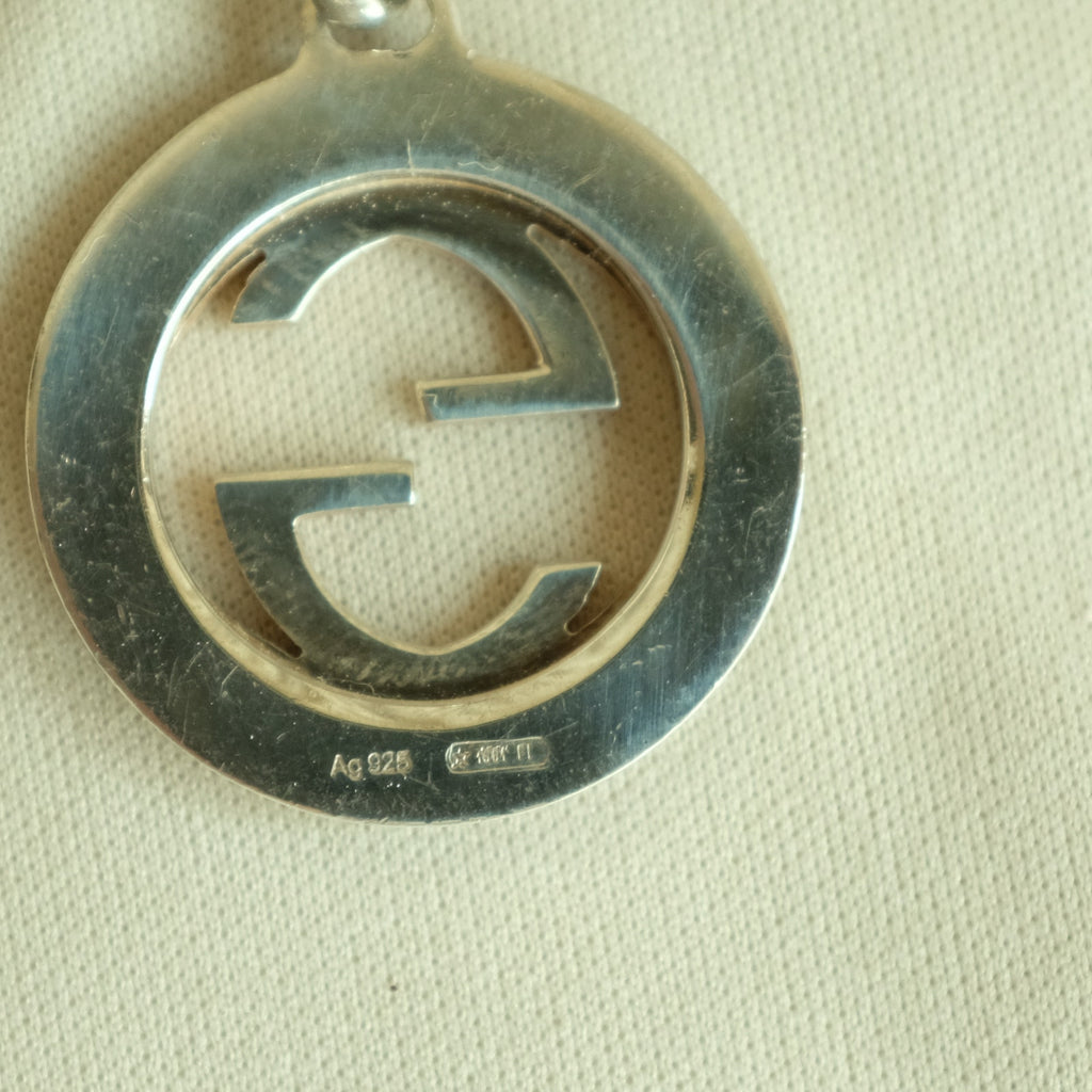 Gucci Double G Logo Necklace - Silver Pendant, 925 Silver Chain