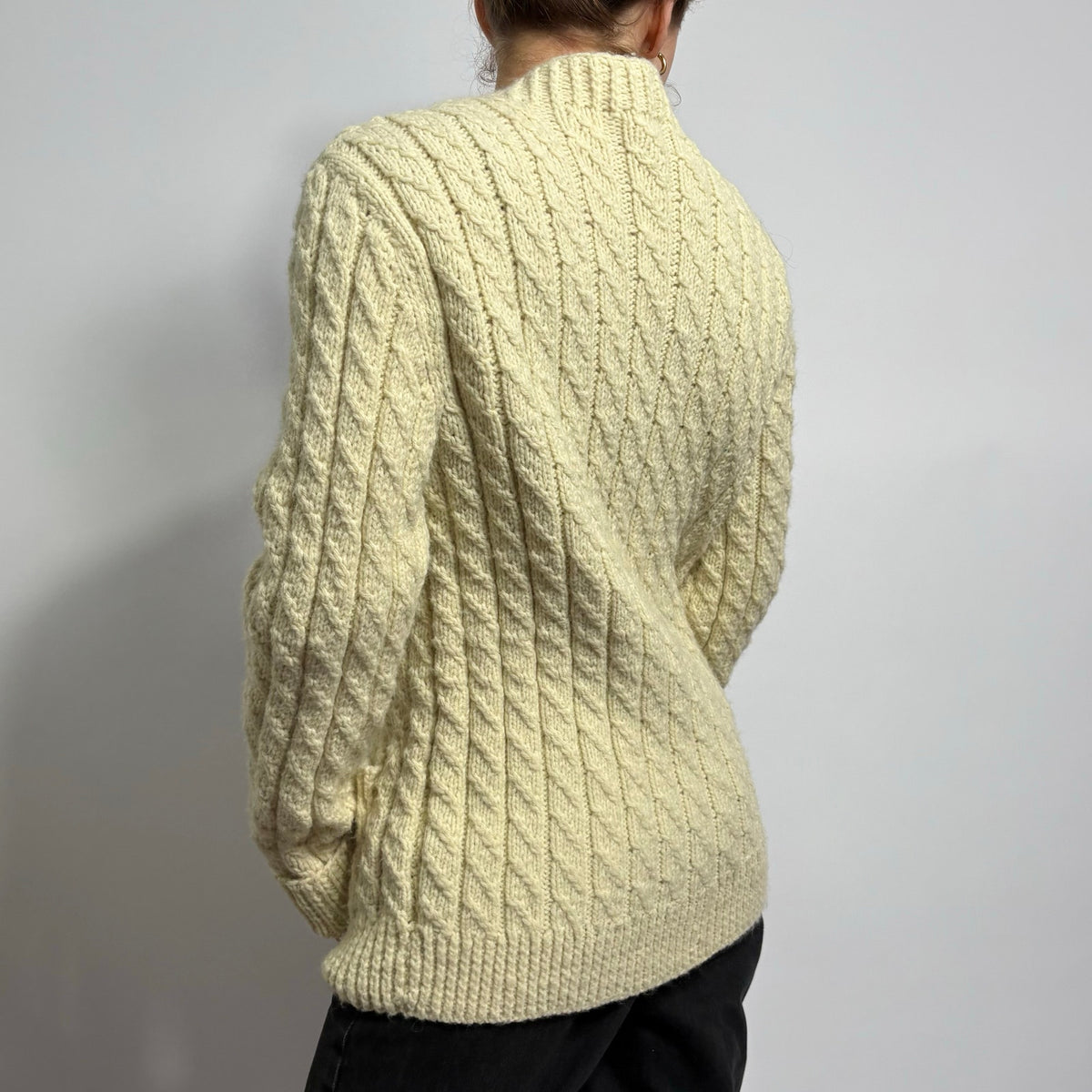 Fisherman's Cable Knit Cardigan - Cream