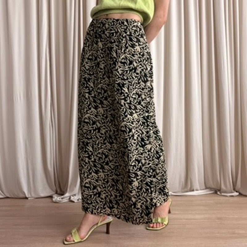 Banana Republic Abstract Floral Maxi - Black/Tan - Size 12 (Fits M)