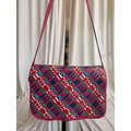 Charles Klein Woven Leather Crossbody - Fuchsia Base, Made in Italy