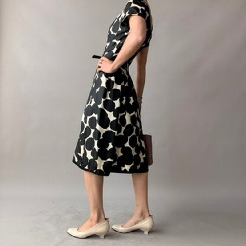 Suzy Perette New York Vintage Silk Polka Dot Cocktail Dress