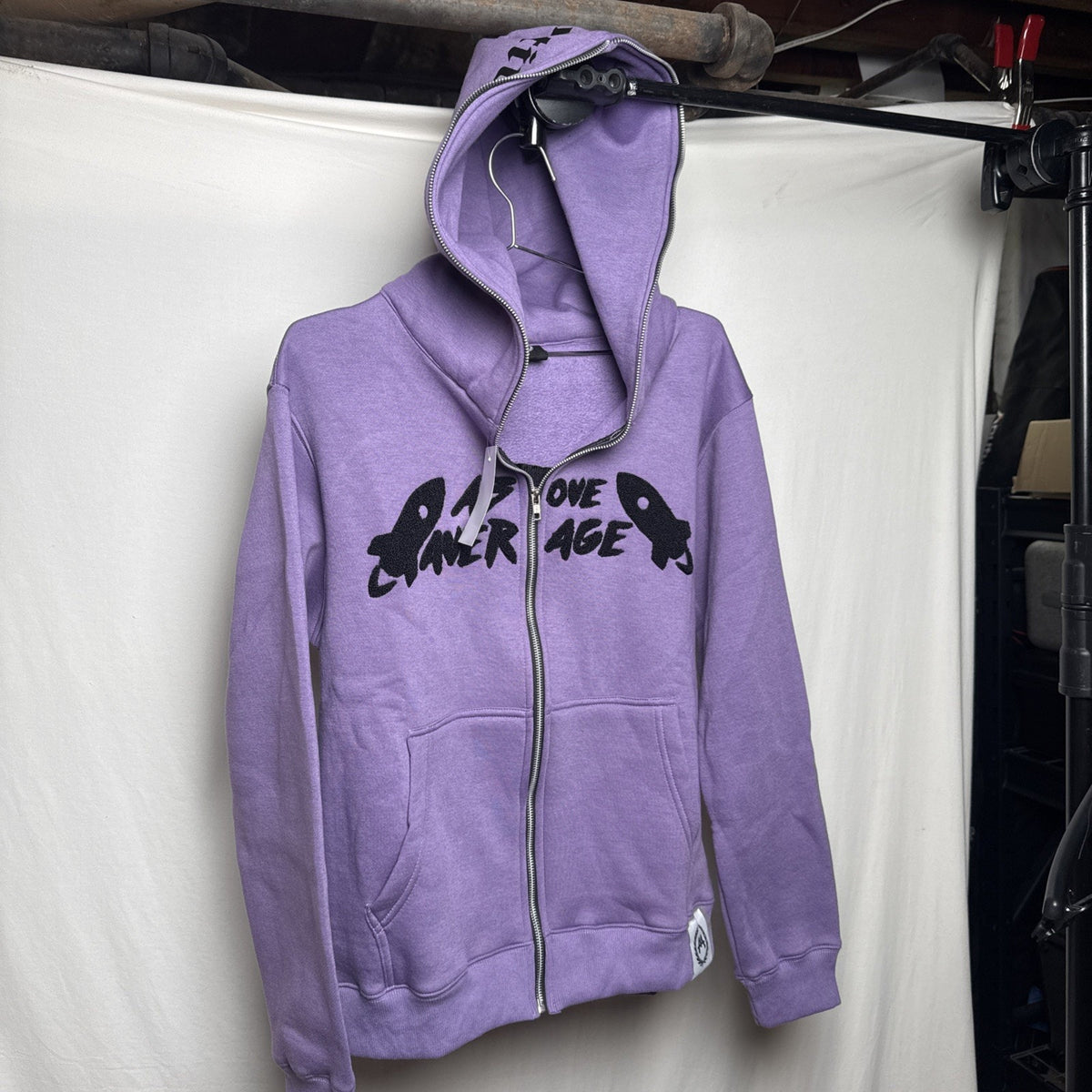 AA Above Average Collections Full Zip Men’s Hoodie Purple Size M NWT