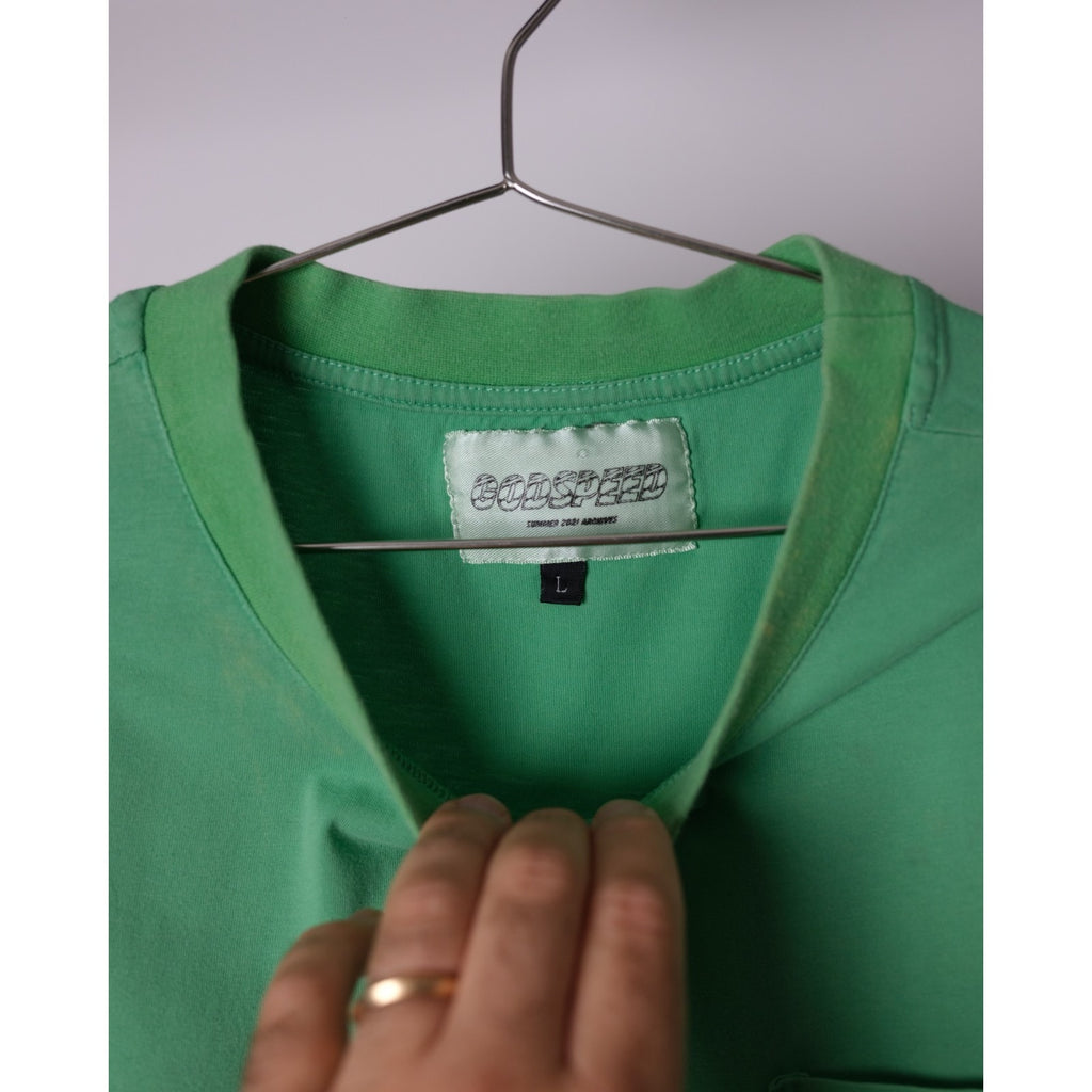 Godspeed New York 2021 Archive Green Tee Shirt Mens Medium- Distressed