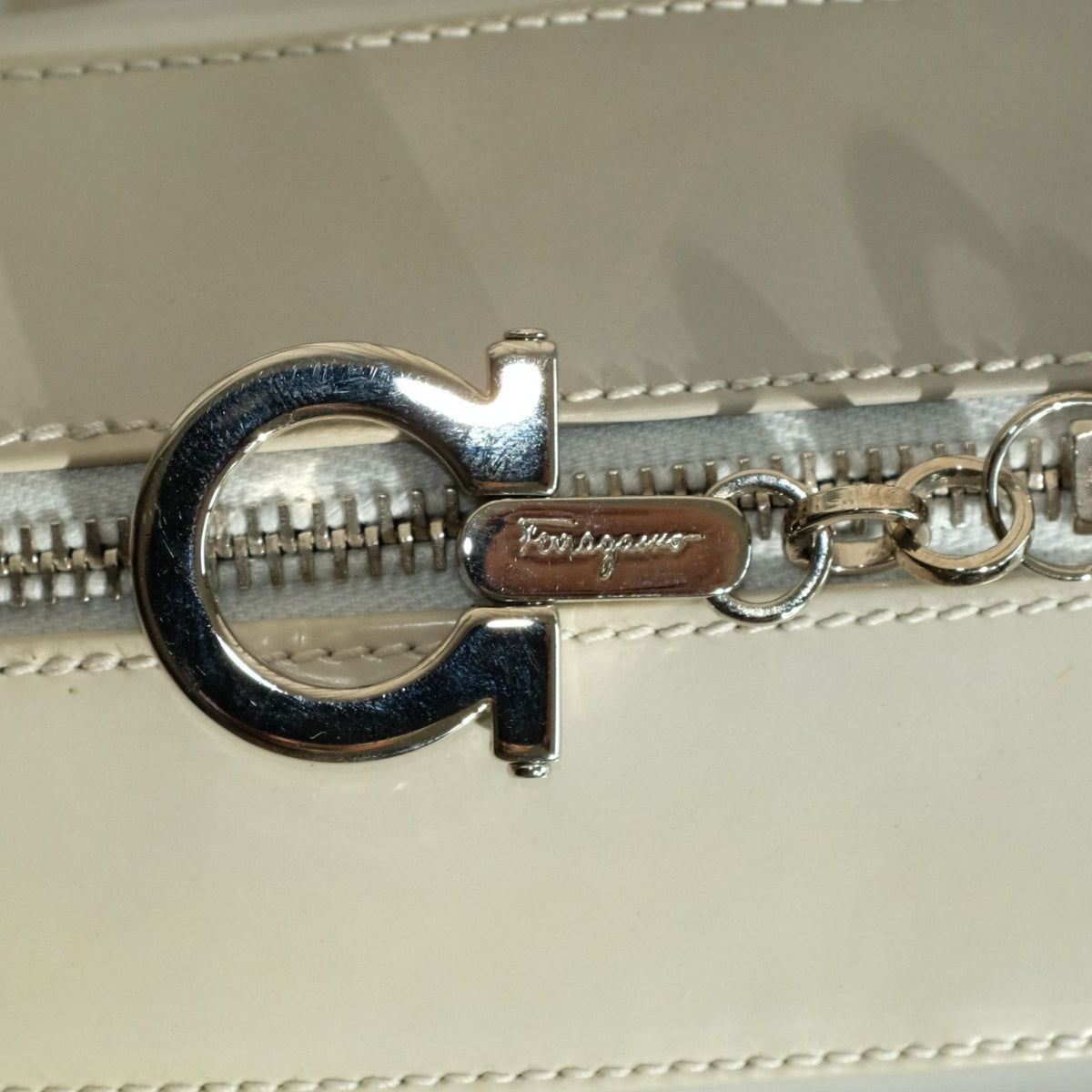 Salvatore Ferragamo Gradient Gray Tote - Structured Leather, Gancini Hardware