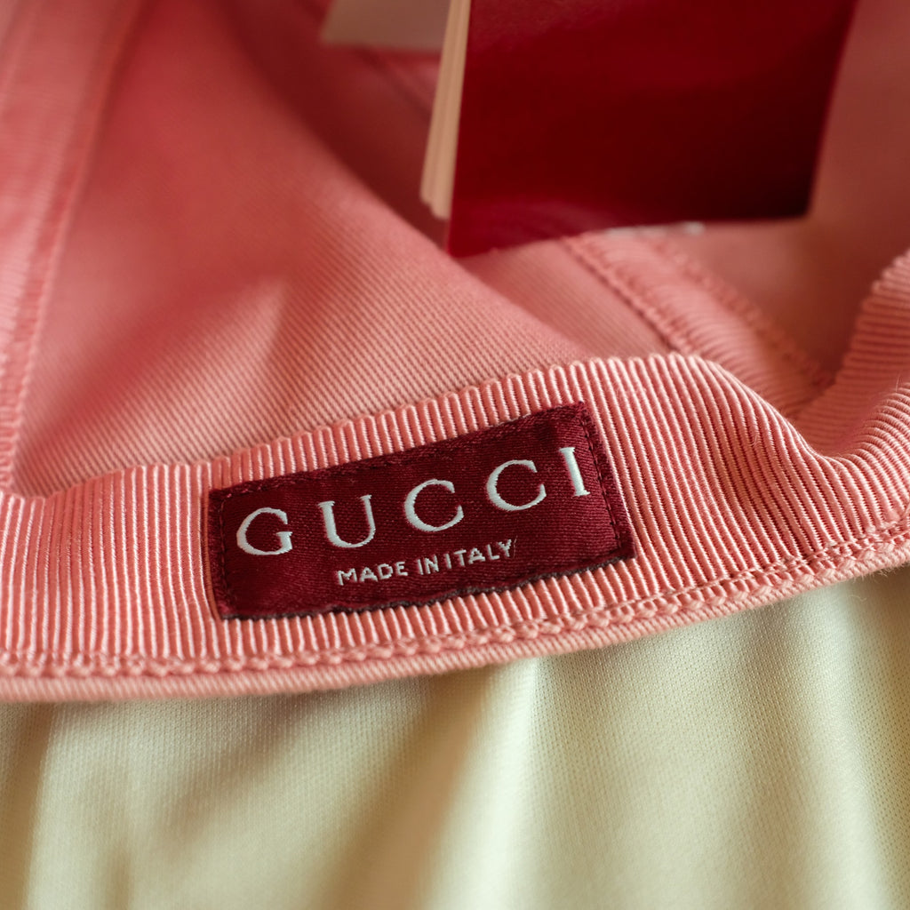 Gucci Star Embroidery Baseball Hat - Pink Canvas