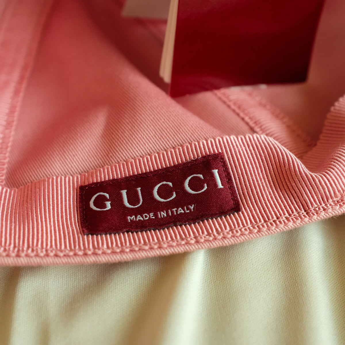 Gucci Star Embroidery Baseball Hat - Pink Canvas