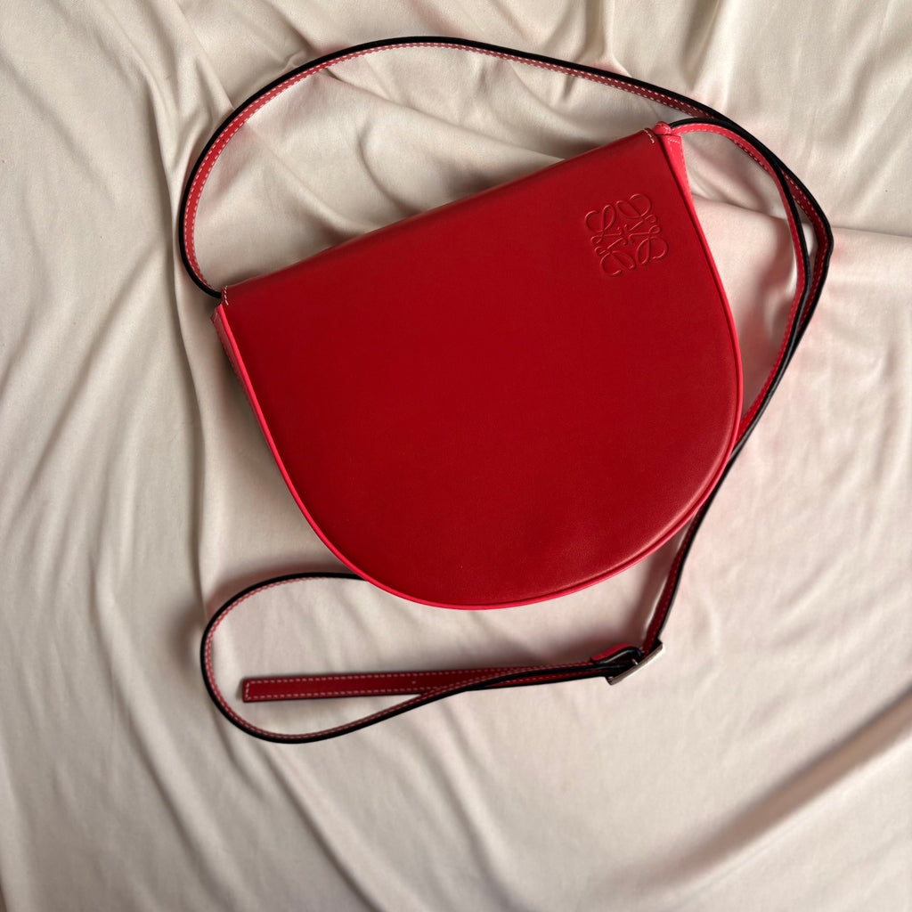 Loewe Heel Mini Bag - Pomodoro Poppy Pink Calfskin