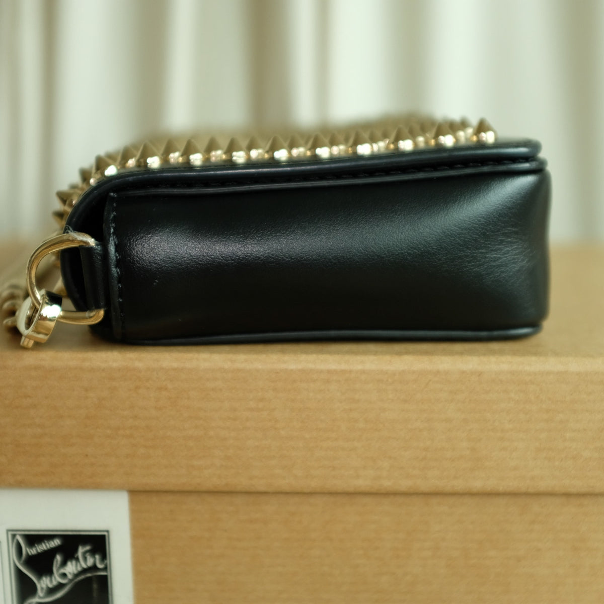Christian Louboutin Zoompouch Studded Crossbody - Black Leather