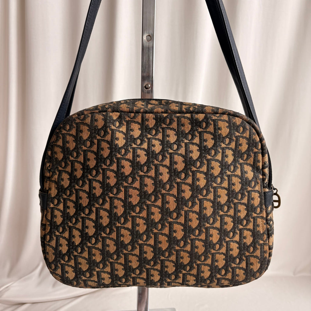 Vintage Christian Dior 70s/80s Oblique Jacquard Trotter Shoulder Bag
