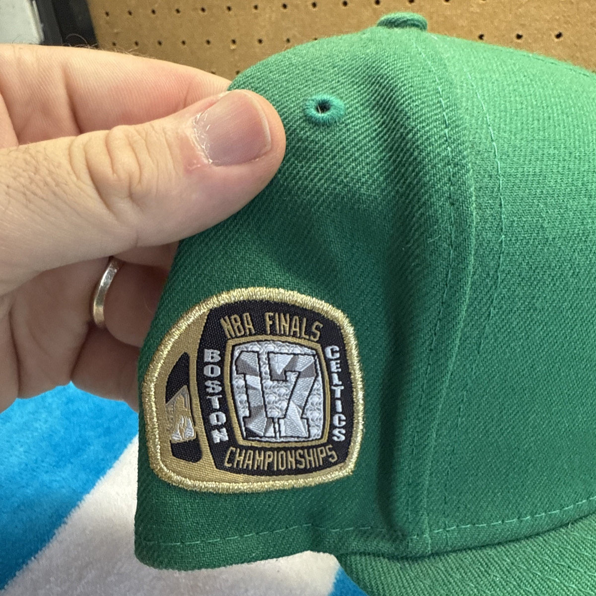 New Era 59Fifty Boston Celtics Fitted Cap Green NBA Basketball 17 Championships