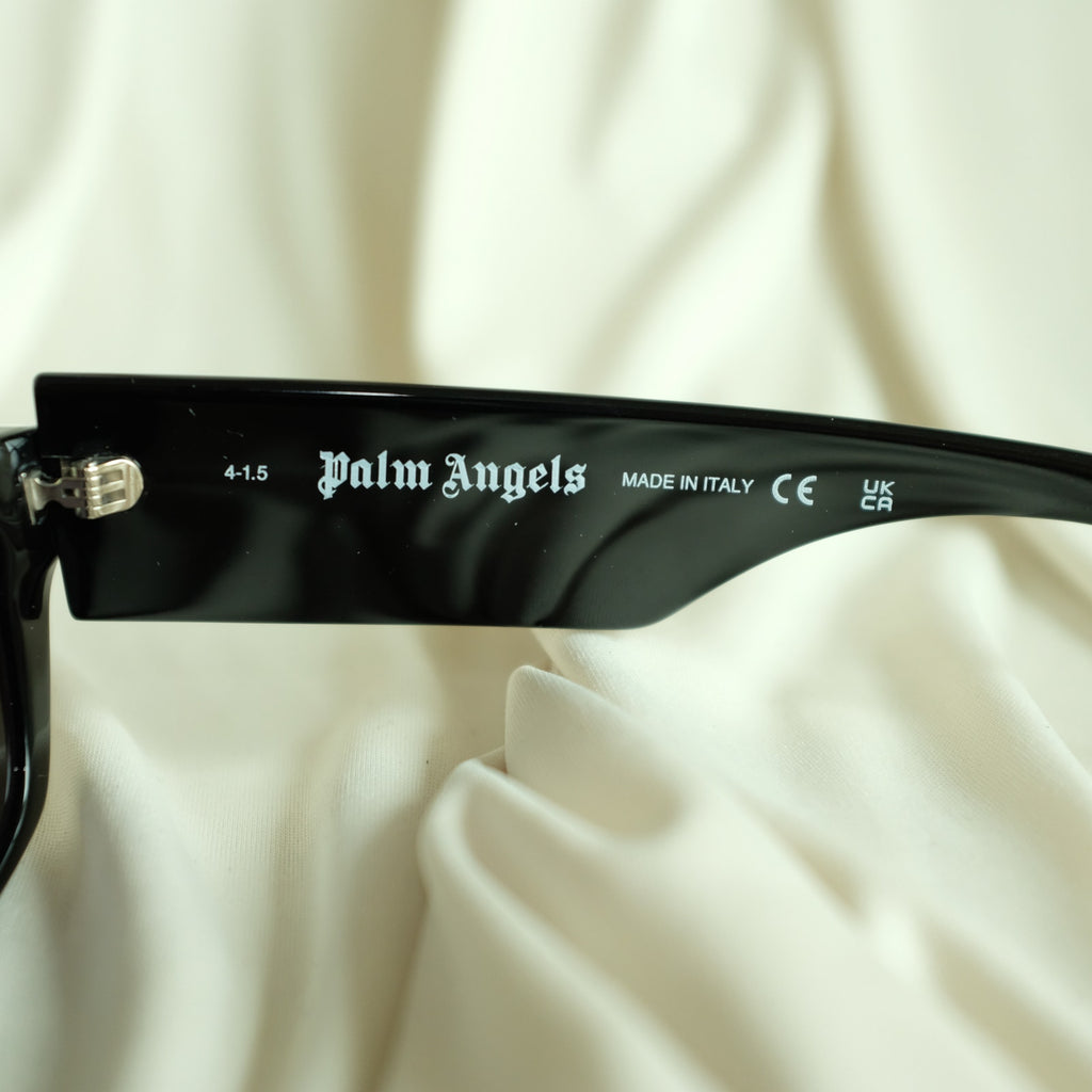 Palm Angels Rectangle Sunglasses - Black Frame, Blue Lenses, Brand New