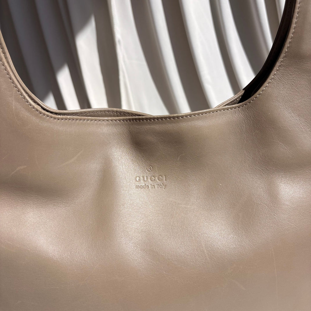Gucci Tom Ford Era Beige Vitello Leather Shoulder Bag