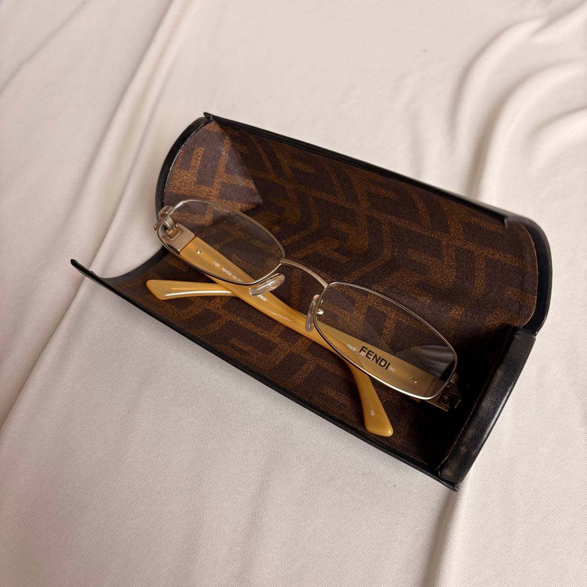 Authentic Fendi 905 715 Yellow Eyeglasses - 52-19-130