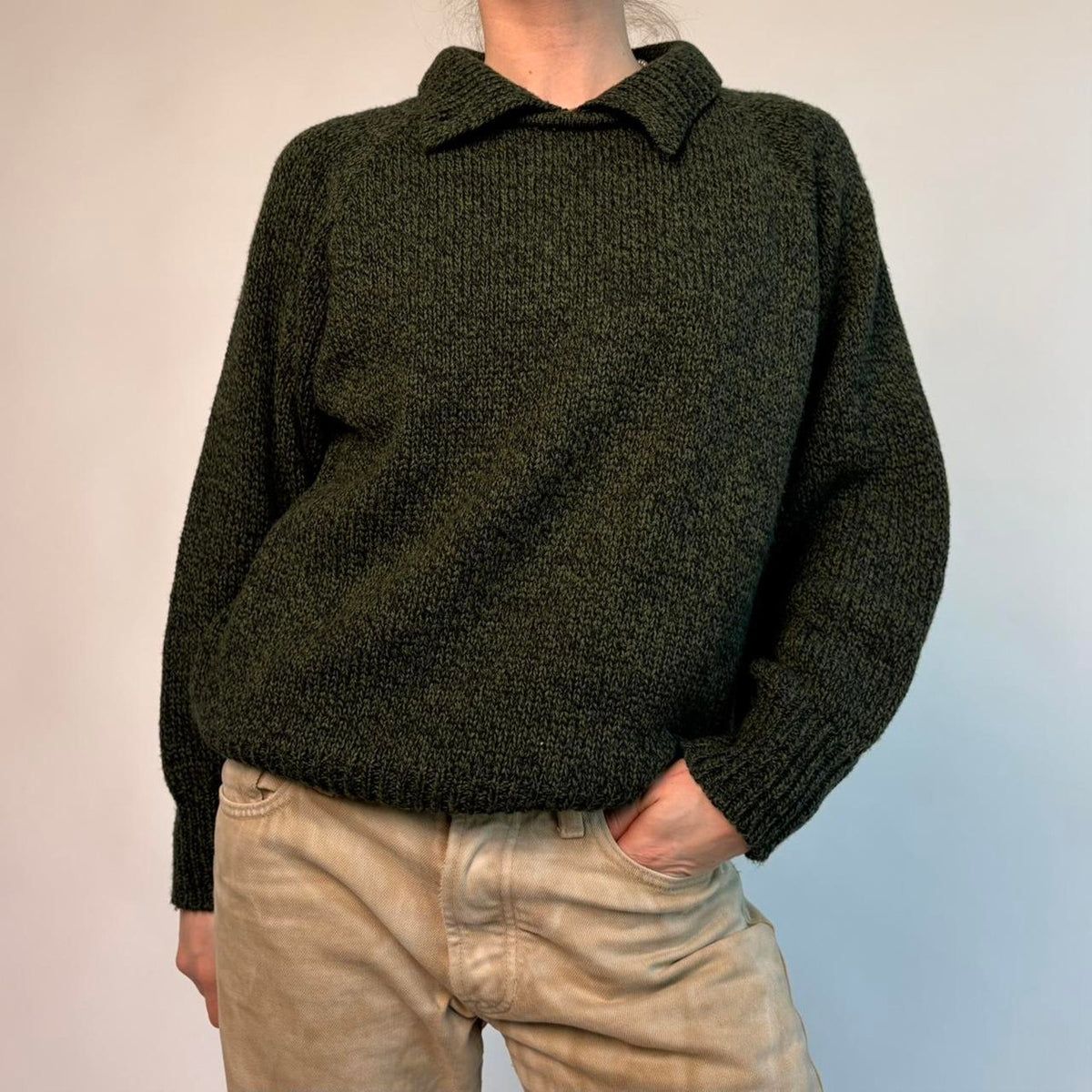 Vintage Genoa by Brenda Lim Green Sweater - Size Large