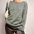 Anne Klein Crew Neck Sweater - Grey Green, Fits Medium
