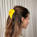 Bright Yellow Claw Clip - Vintage, Retro, 3"