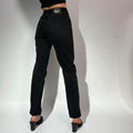 Vintage DKNY "In Women We Trust" Black Jeans - 90s Statement Denim, Size 2