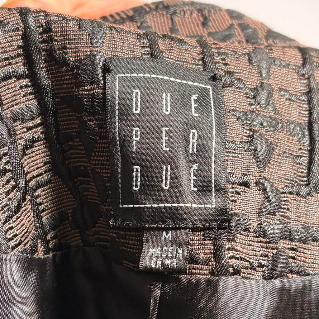 Due Per Due Textured Stand Collar Jacket - Size M