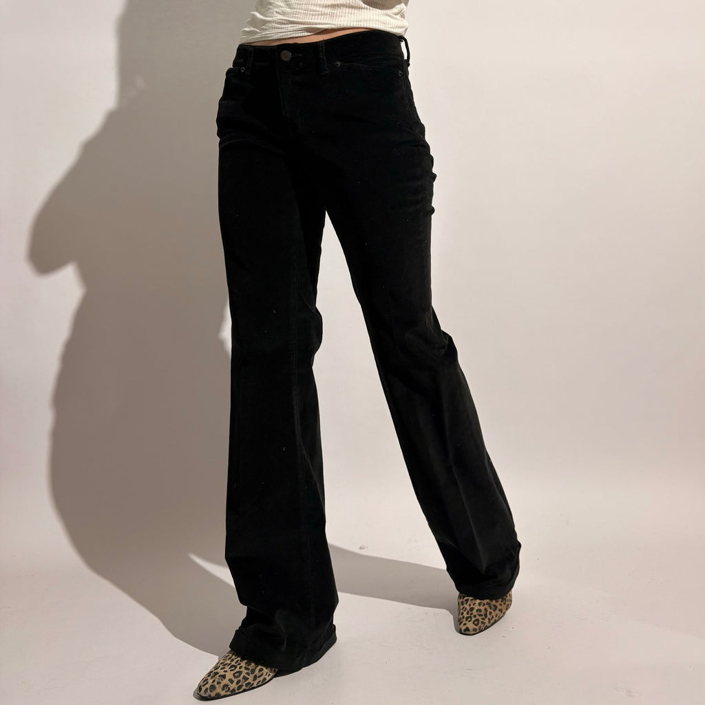Banana Republic Black Velvet Bootcut Pants - NWT, Size 0