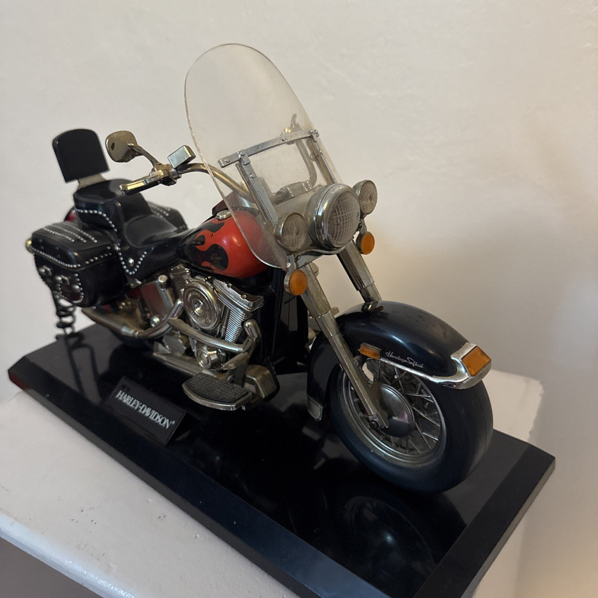 VTG Harley-Davidson Telemania Heritage Softail Landline Telephone Phone Flames.