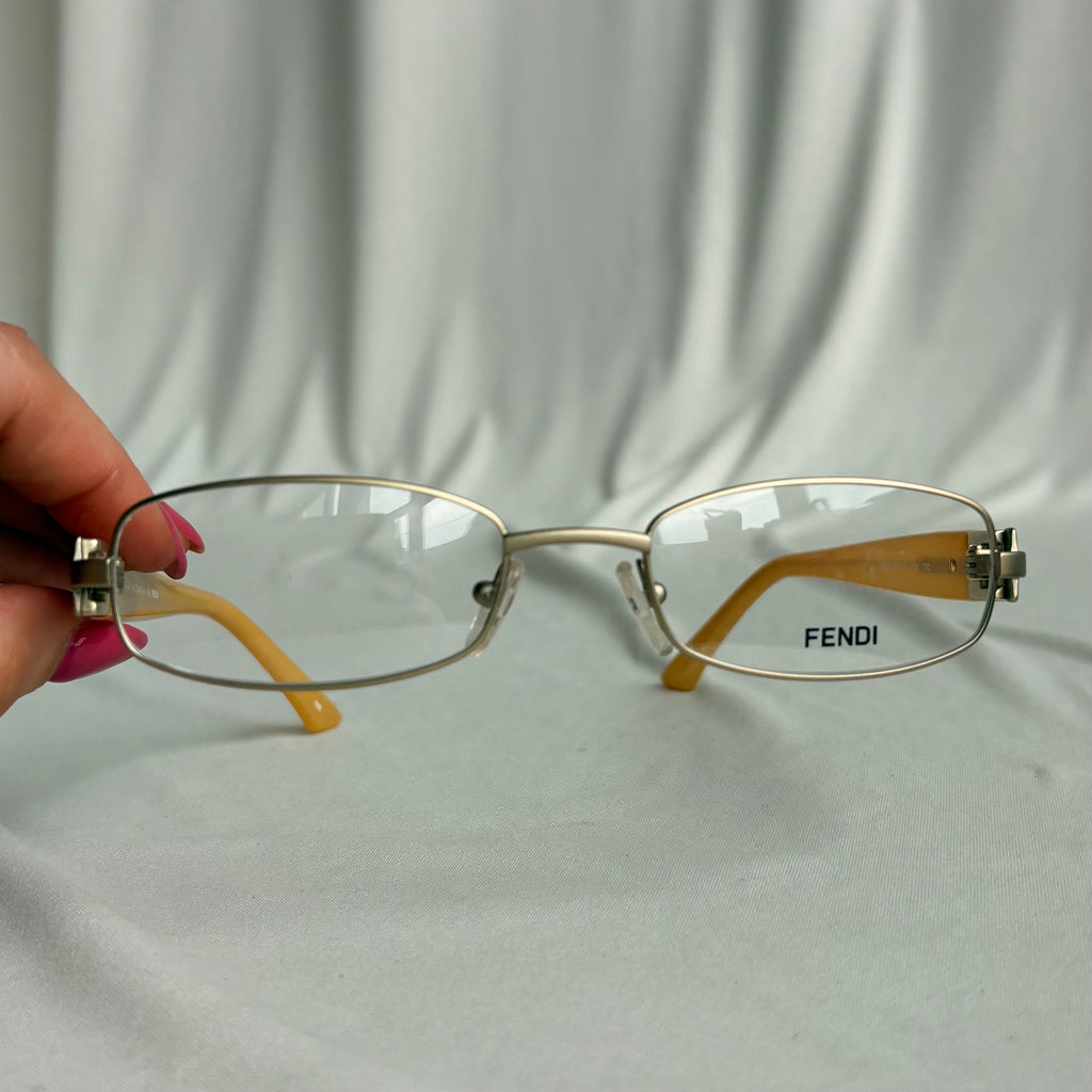 Authentic Fendi 905 715 Yellow Eyeglasses - 52-19-130