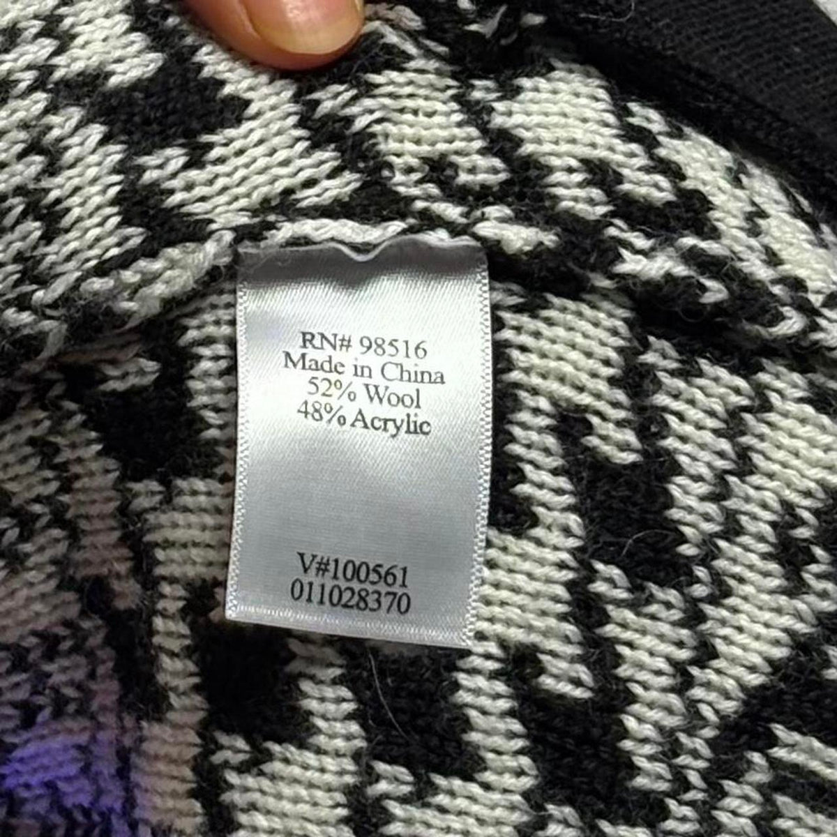 Vintage Coldwater Creek Black & White Cardigan - XS