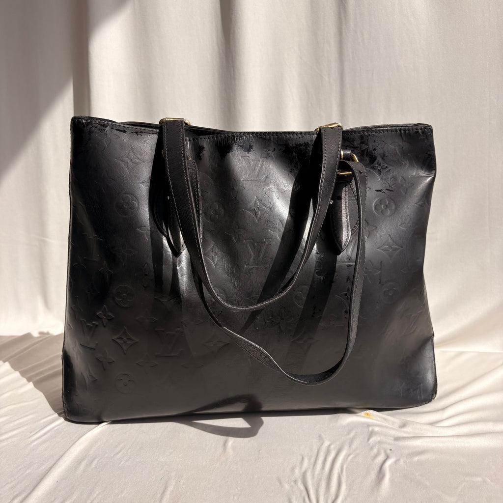 Vintage Louis Vuitton Black Monogram Vernis Houston Tote