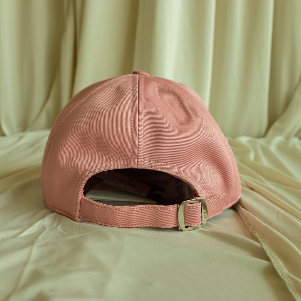 Gucci Star Embroidery Baseball Hat - Pink Canvas