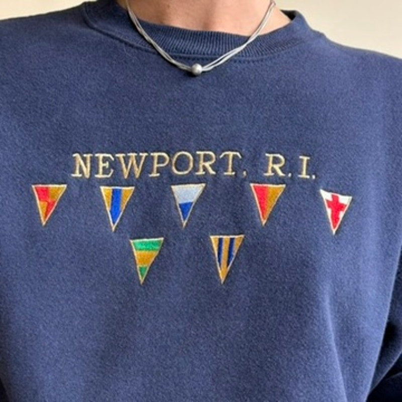 Lee Heavyweight Navy Blue Newport Sweatshirt - Size Medium