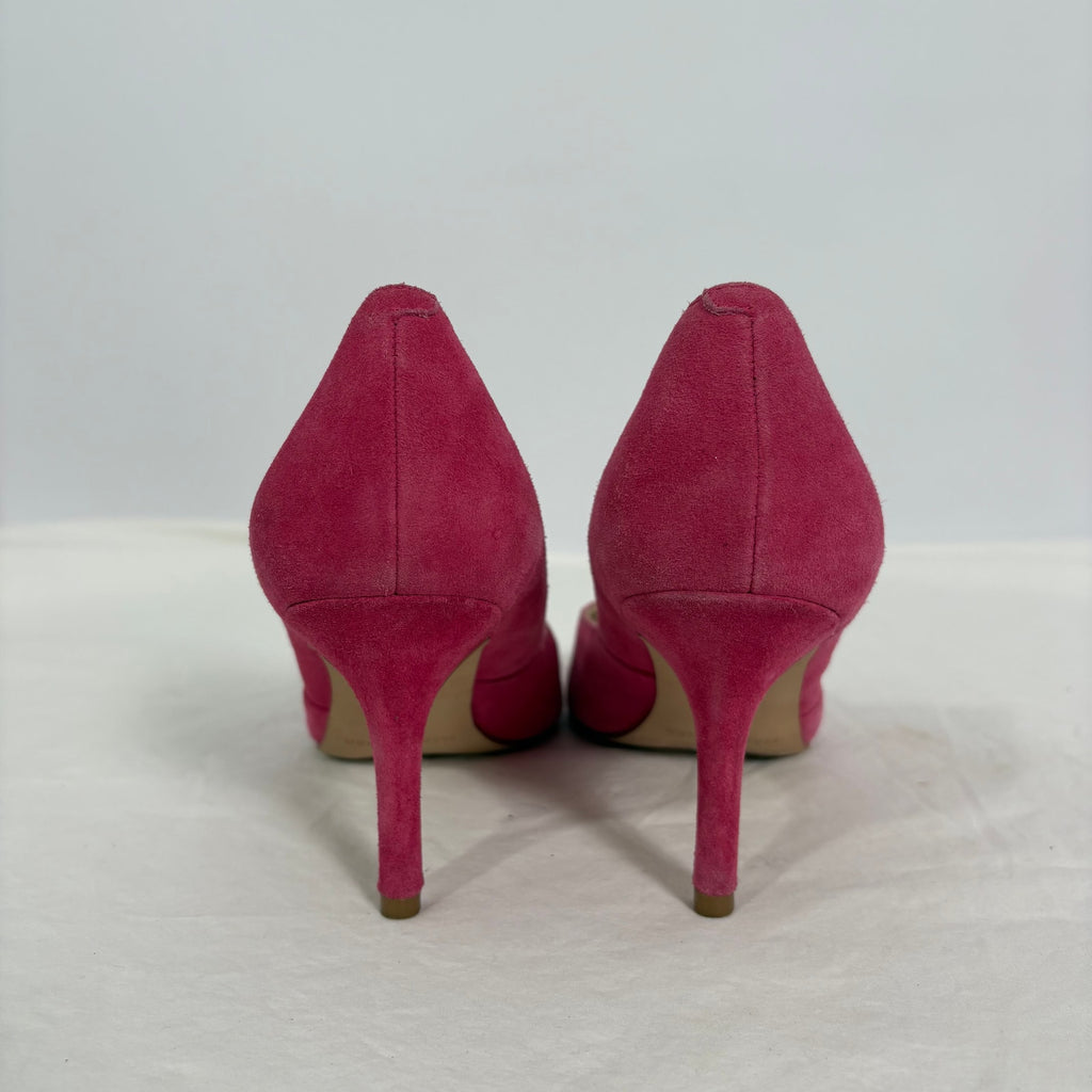 Mark Fisher Bubble Gum Pink Velvet Heels Size 8