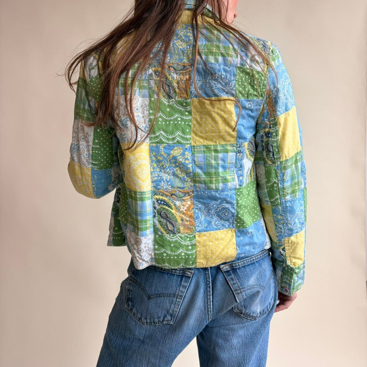 Kate Hill Quilted Reversible Cropped Jacket - Fits Small