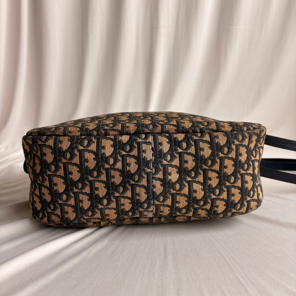 Vintage Christian Dior 70s/80s Oblique Jacquard Trotter Shoulder Bag