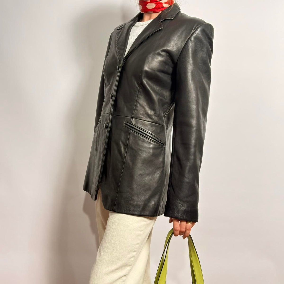 90s Vintage Ann Taylor Leather Jacket - Size 2