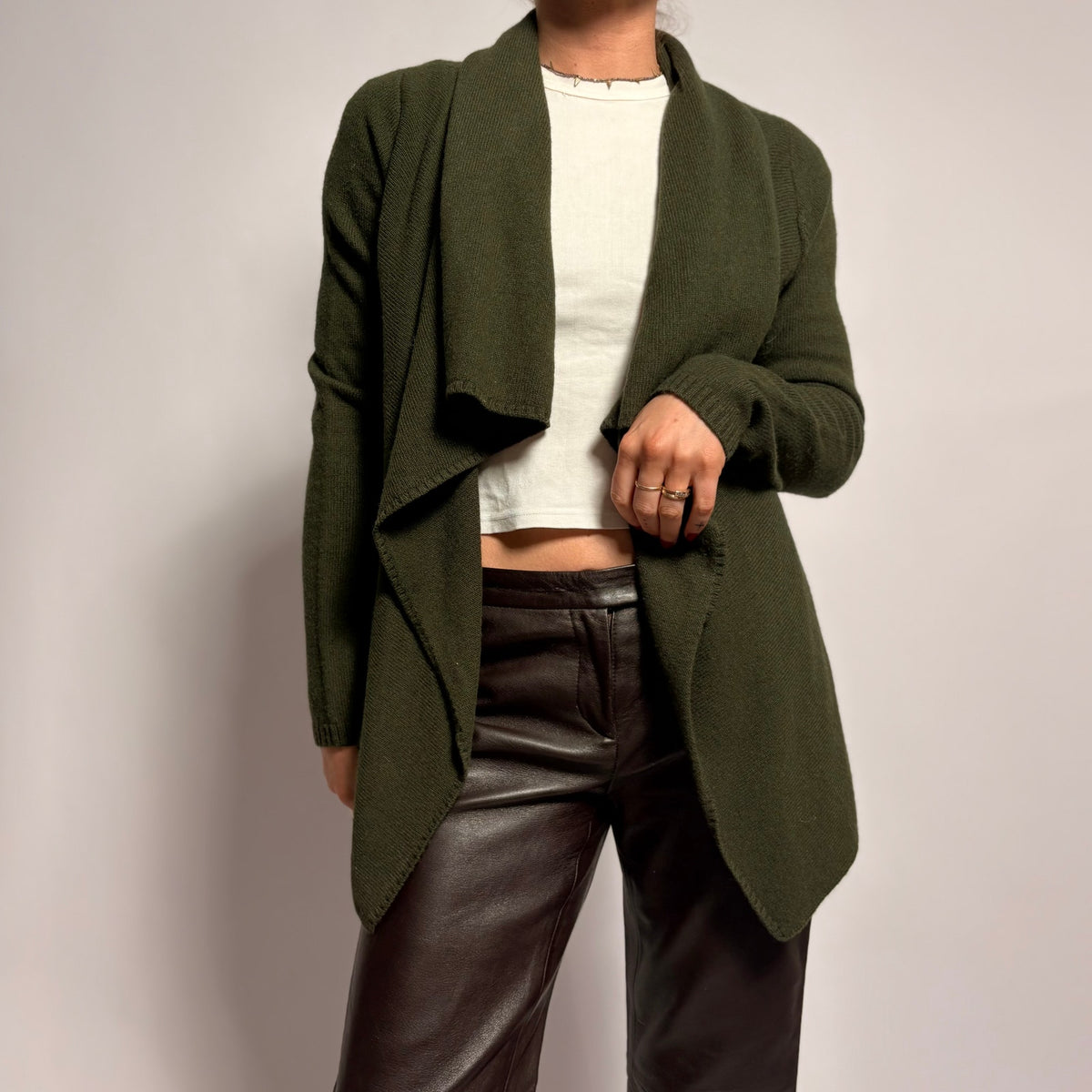 The Loft Forest Green Cardigan - Size Small